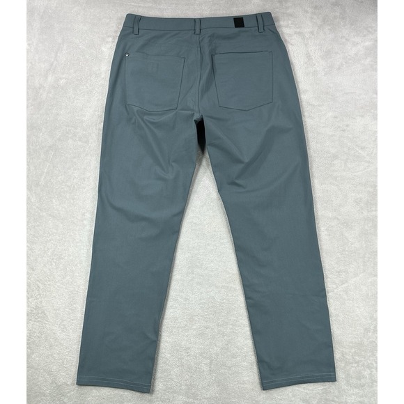 Vuori Meta Pants Mens 32 Teal Performance Zip Pocket Travel Golf Casual Chino - Picture 5 of 16